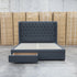 The Amie King Fabric Storage Bed - Charcoal