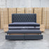 The Amie King Fabric Storage Bed - Charcoal