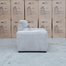 The Marina Bay Feather & Foam Dual Motor Electric Recliner - Oatmeal available to purchase from Warehouse Furniture Clearance at our next sale event.