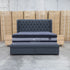 The Amie King Fabric Storage Bed - Charcoal