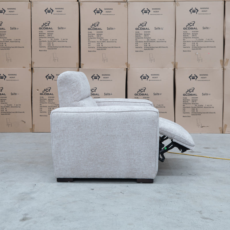 The Marina Bay Feather & Foam Dual Motor Electric Recliner - Oatmeal available to purchase from Warehouse Furniture Clearance at our next sale event.