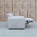 The Marina Bay Feather & Foam Dual Motor Electric Recliner - Oatmeal available to purchase from Warehouse Furniture Clearance at our next sale event.