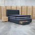 The Amie King Fabric Storage Bed - Charcoal