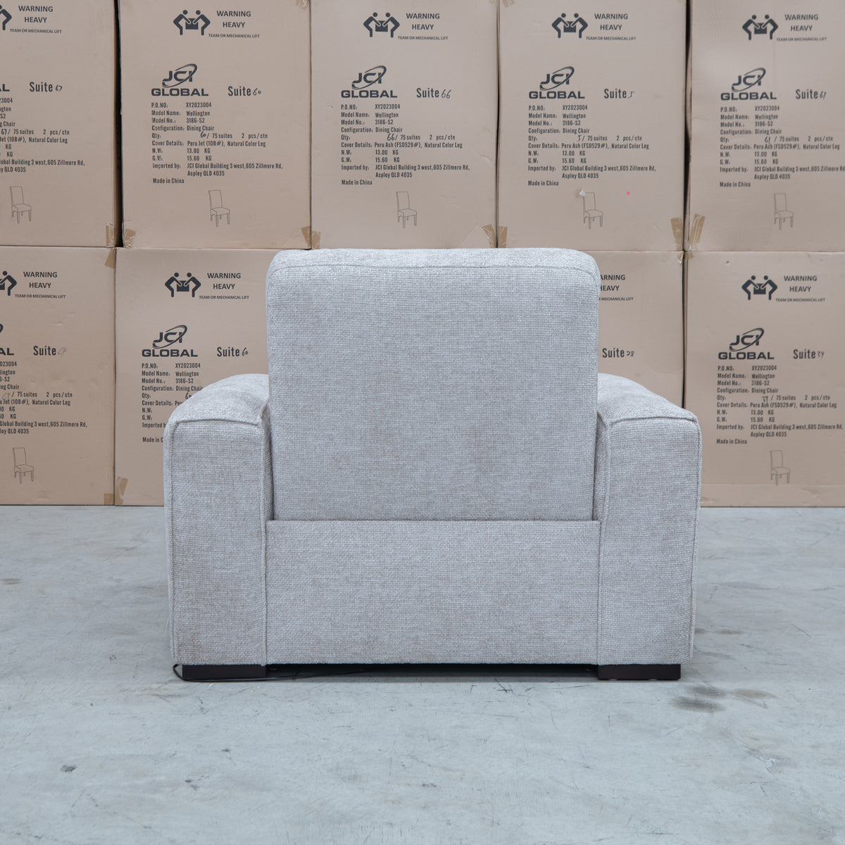The Marina Bay Feather & Foam Dual Motor Electric Recliner - Oatmeal - PRE ORDER Available After 10th November available to purchase from Warehouse Furniture Clearance at our next sale event.