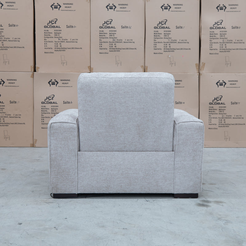 The Marina Bay Feather & Foam Dual Motor Electric Recliner - Oatmeal available to purchase from Warehouse Furniture Clearance at our next sale event.