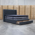 The Amie King Fabric Storage Bed - Charcoal