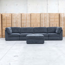 The Easton Modular Corner Lounge with Ottoman - Dark Grey available to purchase from Warehouse Furniture Clearance at our next sale event.