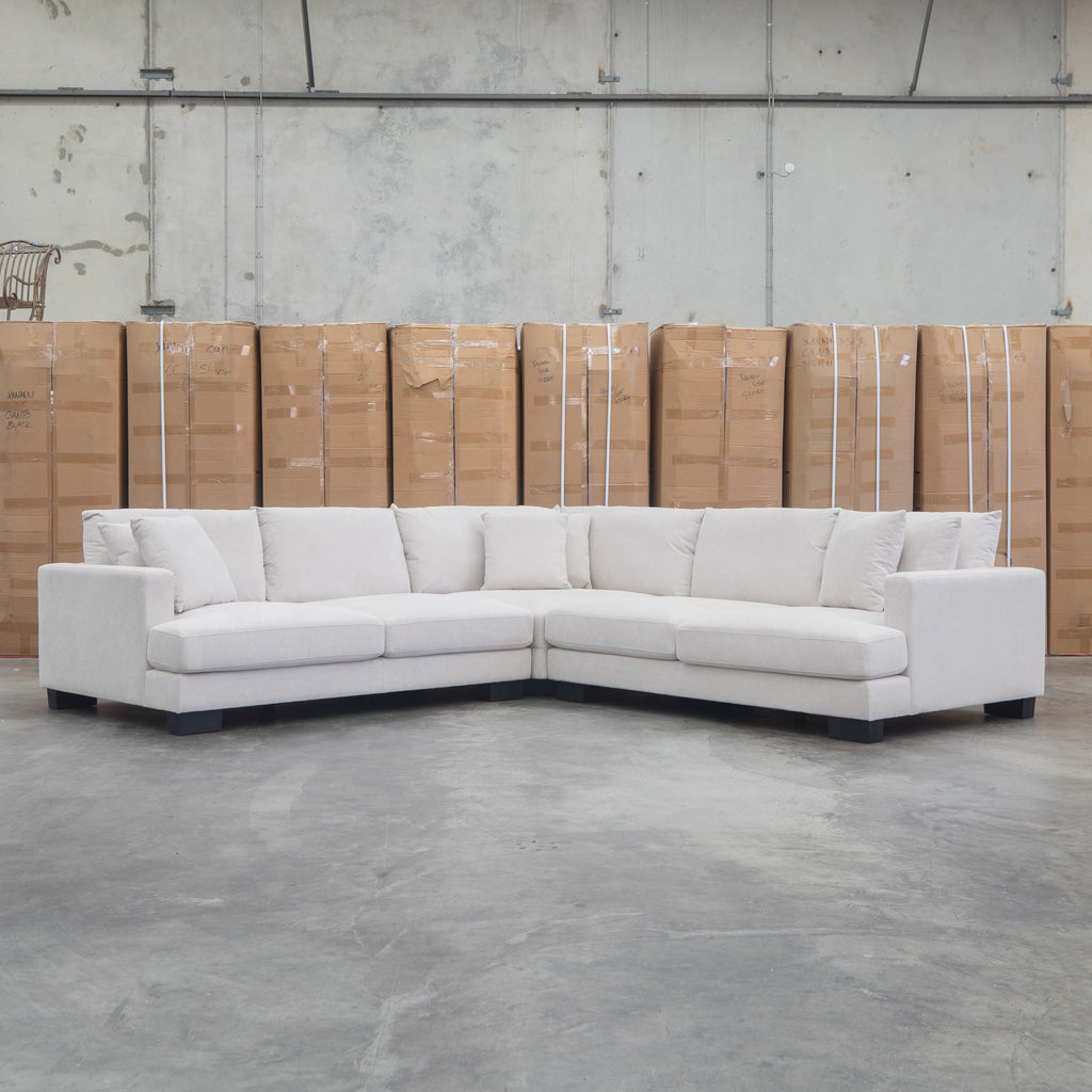 The Adelina Deep Seated Corner Lounge - Biscuit - PRE ORDER Available After 30th October available to purchase from Warehouse Furniture Clearance at our next sale event.