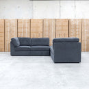 The Easton Modular Corner Lounge with Ottoman - Dark Grey available to purchase from Warehouse Furniture Clearance at our next sale event.