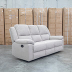 The Hayman Three Seat Recliner Lounge - Bark available to purchase from Warehouse Furniture Clearance at our next sale event.