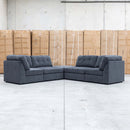 The Easton Modular Corner Lounge with Ottoman - Dark Grey available to purchase from Warehouse Furniture Clearance at our next sale event.