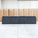 The Easton Modular Corner Lounge with Ottoman - Dark Grey available to purchase from Warehouse Furniture Clearance at our next sale event.