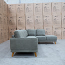 The Bristol RHF Corner Chaise Lounge - Olive available to purchase from Warehouse Furniture Clearance at our next sale event.