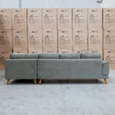 The Bristol RHF Corner Chaise Lounge - Olive available to purchase from Warehouse Furniture Clearance at our next sale event.