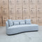 The Santorini Curved Chaise Sofa - Whisper available to purchase from Warehouse Furniture Clearance at our next sale event.