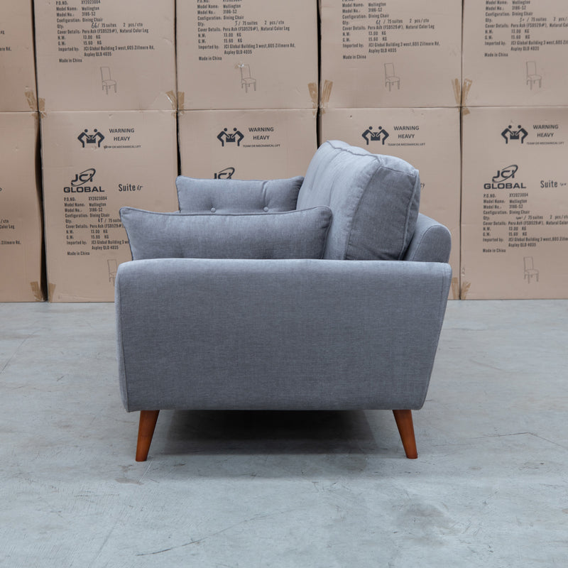 Willow Three Seat Sofa - Steel