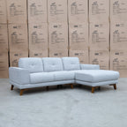 The Khloe Three Seat Chaise Lounge RHF - Whisper - PRE ORDER Available After 15th November available to purchase from Warehouse Furniture Clearance at our next sale event.