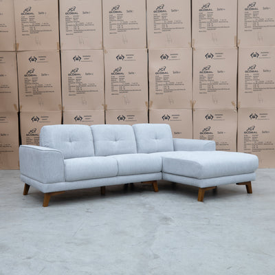 The Khloe Three Seat Chaise Lounge RHF - Whisper available to purchase from Warehouse Furniture Clearance at our next sale event.