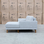 The Khloe Three Seat Chaise Lounge RHF - Whisper - PRE ORDER Available After 15th November available to purchase from Warehouse Furniture Clearance at our next sale event.
