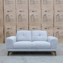 The Khloe Two Seat Fabric Sofa - Whisper available to purchase from Warehouse Furniture Clearance at our next sale event.
