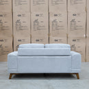 The Khloe Two Seat Fabric Sofa - Whisper available to purchase from Warehouse Furniture Clearance at our next sale event.