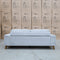 The Khloe Three Seat Fabric Sofa - Whisper available to purchase from Warehouse Furniture Clearance at our next sale event.