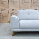 The Khloe Three Seat Chaise Lounge RHF - Whisper available to purchase from Warehouse Furniture Clearance at our next sale event.