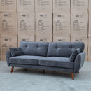 Willow Three Seat Sofa - Charcoal