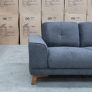 The Khloe Two Seat Fabric Sofa - Shadow available to purchase from Warehouse Furniture Clearance at our next sale event.