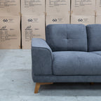The Khloe Two Seat Fabric Sofa - Shadow - PRE ORDER Available After 15th Novmeber available to purchase from Warehouse Furniture Clearance at our next sale event.