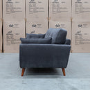 Willow Three Seat Sofa - Charcoal