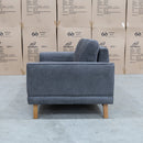 The Khloe Two Seat Fabric Sofa - Shadow available to purchase from Warehouse Furniture Clearance at our next sale event.