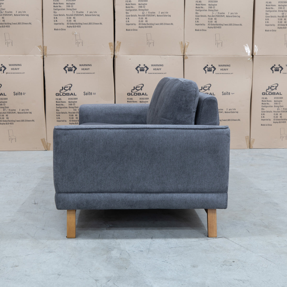 The Khloe Two Seat Fabric Sofa - Shadow - PRE ORDER Available After 15th Novmeber available to purchase from Warehouse Furniture Clearance at our next sale event.