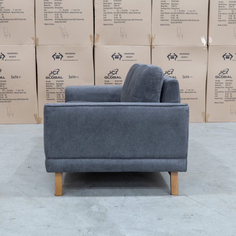 The Khloe Two Seat Fabric Sofa - Shadow available to purchase from Warehouse Furniture Clearance at our next sale event.