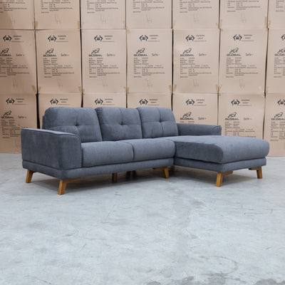The Khloe Three Seat Chaise Lounge RHF - Shadow available to purchase from Warehouse Furniture Clearance at our next sale event.