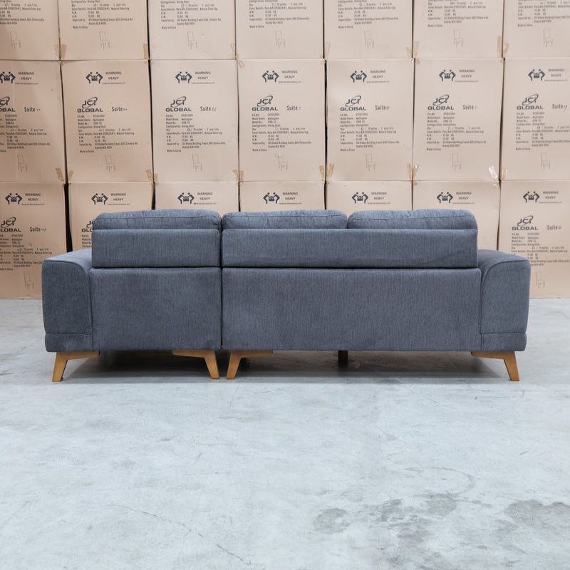 The Khloe Three Seat Chaise Lounge RHF - Shadow available to purchase from Warehouse Furniture Clearance at our next sale event.
