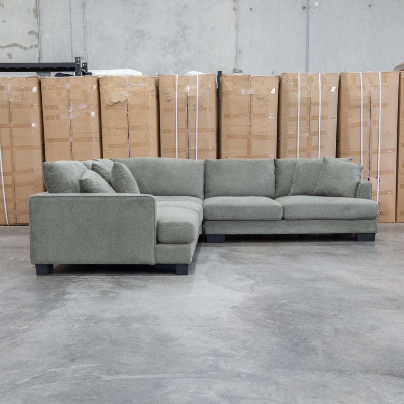Adelina Deep Seated Corner Lounge - Moss Green