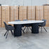 Province 2.1m Dining Table - Black & White Jazz Top