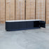 Province 4 Door Entertainment Unit - Black & White Jazz Top