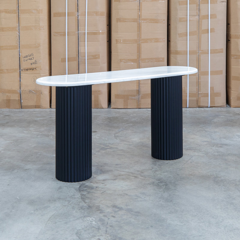 Province Hall Table - Black & White Jazz Top