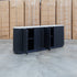Province 2.1m Four Door Buffet - Black & White Jazz Top