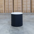 Province Round Lamp Table - Black & White Jazz Top