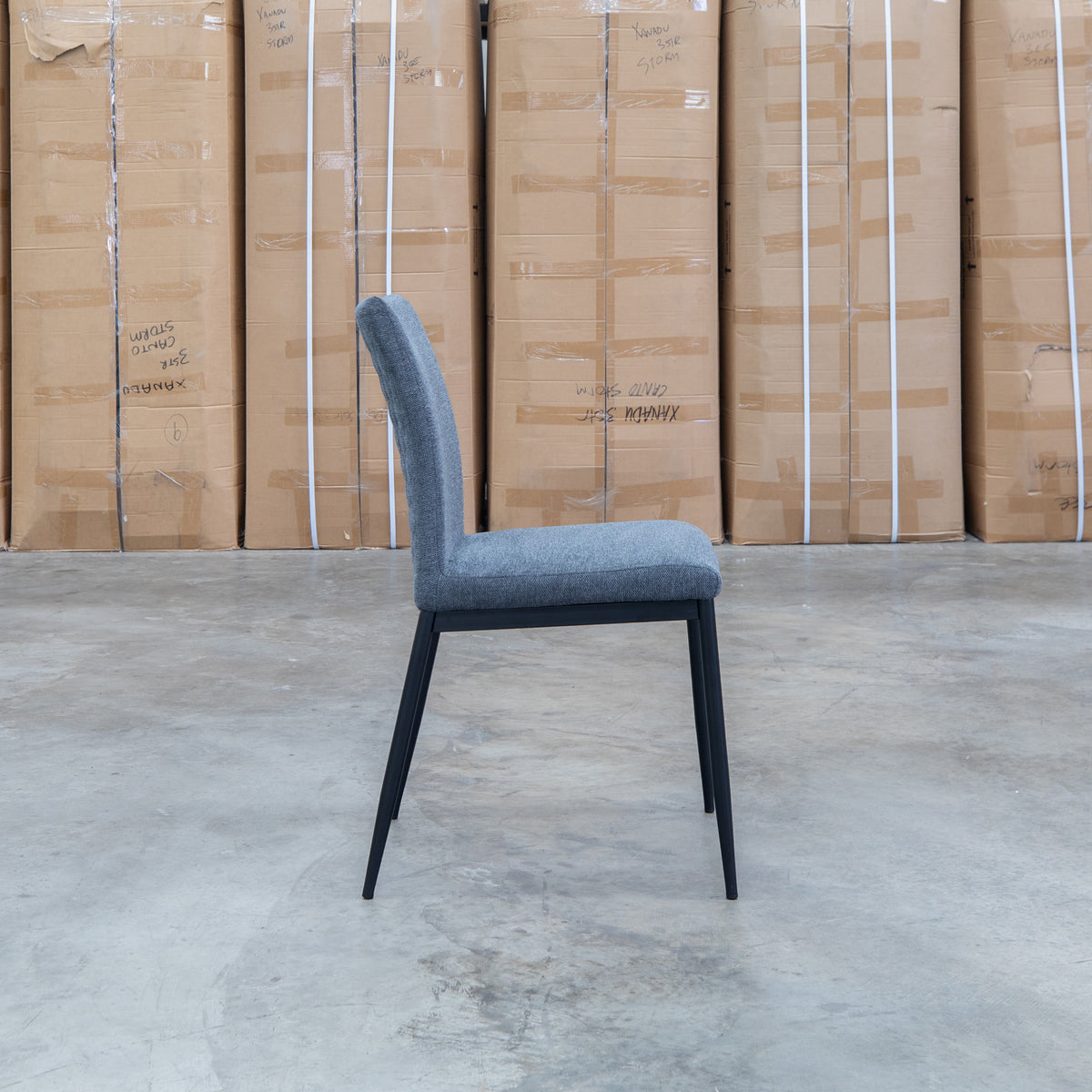 The Sedona Dining Chair - Charcoal available to purchase from Warehouse Furniture Clearance at our next sale event.