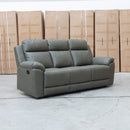 The Bari Three Seat Recliner Lounge - Fern available to purchase from Warehouse Furniture Clearance at our next sale event.