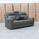 The Bari Three Seat Recliner Lounge - Fern available to purchase from Warehouse Furniture Clearance at our next sale event.