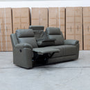 The Bari Three Seat Recliner Lounge - Fern available to purchase from Warehouse Furniture Clearance at our next sale event.