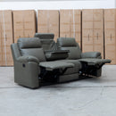 The Bari Three Seat Recliner Lounge - Fern available to purchase from Warehouse Furniture Clearance at our next sale event.