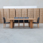 The Malbec 240cm Marri Timber Dining Table available to purchase from Warehouse Furniture Clearance at our next sale event.