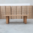 The Malbec 240cm Marri Timber Dining Table available to purchase from Warehouse Furniture Clearance at our next sale event.