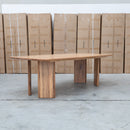 The Malbec 240cm Marri Timber Dining Table available to purchase from Warehouse Furniture Clearance at our next sale event.